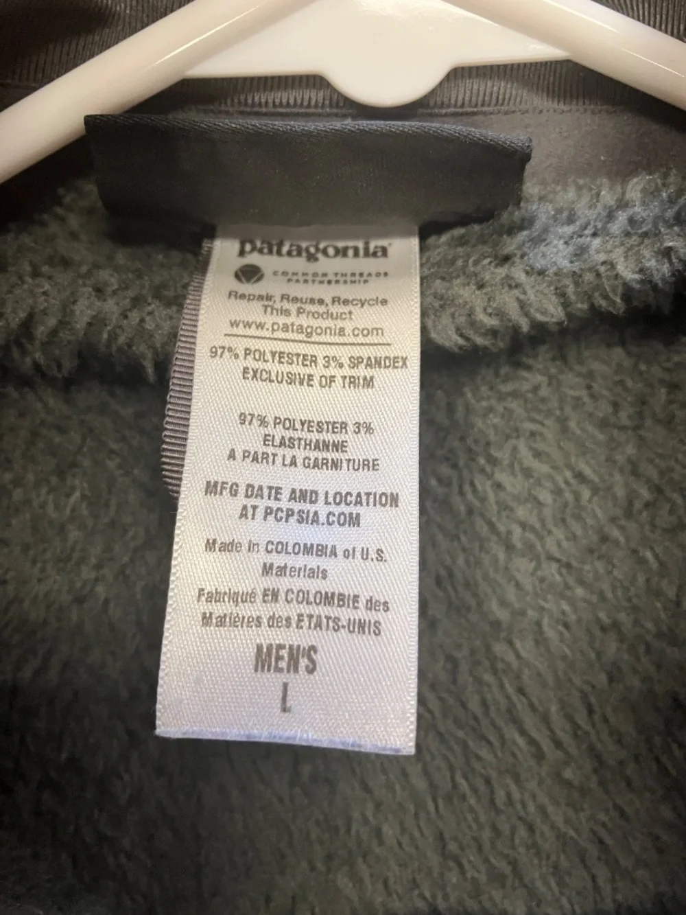 NEW Men's Patagonia R2 Polartec Thermal Pro Fleece - LARGE - Grey